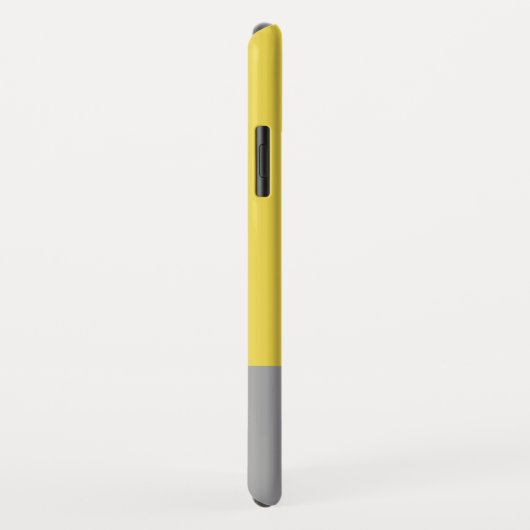 イエロー&グレーモダンイニシャルモノグラム Case-Mate iPhoneケース (裏面/右)