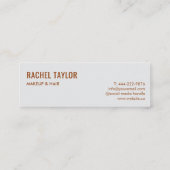 イエロー&グレーリップモダンプロフェッショナル スキニー名刺 (裏面)