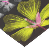 イエロー&グレー春フローラテーブルランナー ショートテーブルランナー (コーナー)