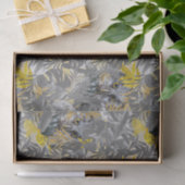 イエロー&グレー2021色植物葉の装飾 薄葉紙 (ギフト)