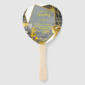 イエロー&グレー2021色's'結婚サンセットデコル ハンドファン (正面)