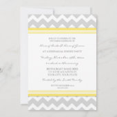 イエロー グレー シェブロン リハーサル ディナー パーティー 招待状 (裏面)