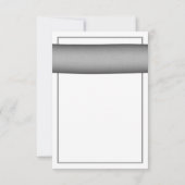 イエロー ゲルバ ダイジー グレー リボン RSVP 返信カード (裏面)