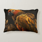 イエロー & ゴールデン バース モダン アブストラクト アクセントクッション (裏面)