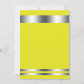 イエロー&シルバーエレガントディナーパーティーイベント 招待状 (裏面)