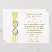 イエロー シルバー インフィニティ ウェディング 招待状 (正面/裏面)