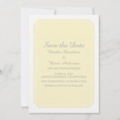 イエロー シンプル エレガント セーブ・ザ・デート インビテーション (正面)