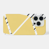 イエロー・ジグザグ柄iPhoneケース iPhoneケース (裏面横)