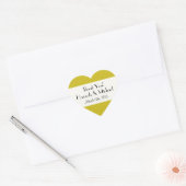 イエロー ジグザグ, イエロー チェvron, 結婚式 ハートシール (封筒)