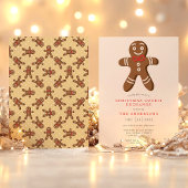イエロー・ジンジャーブレッドマンクリスマス・クッキー交換会 招待状