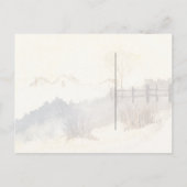 イエロー ティール ラスティック ウォーターカラー 私たちは引っ越しました 案内ポストカード (裏面)