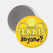 イエロー |テニスの誰か？ マグネット (正面/裏面)