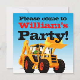 イエロー·ディガー2歳の少年のパーティー 招待状