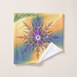 イエロー&ディモンドフラワーモダン ウォッシュタオル