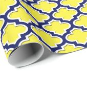 イエロー、ネイビーブルー、ホワイトログモロッコクローバー#3DS ラッピングペーパー (ロールコーナー)