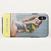 イエロー|バーティカルフォトモノグラムパーソナライズデザイン Case-Mate iPhoneケース (裏面(横))