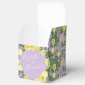 イエロー&パープルヴィンテージエレガント春の結婚式 フェイバーボックス (オープン)