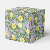 イエロー&パープルヴィンテージエレガント春の結婚式 フェイバーボックス (裏面サイド)