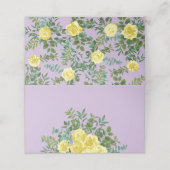 イエロー&パープルヴィンテージエレガント春の結婚式 プレイスカード (外部開封)