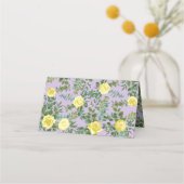 イエロー&パープルヴィンテージエレガント春の結婚式 プレイスカード (裏面)