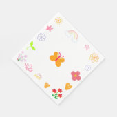 イエロー&パープル子供の誕生日パーティーナプキンス スタンダードランチョンナプキン (角)