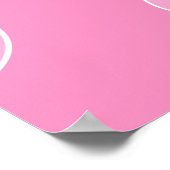 イエロー&ピンクゴムダッキー（アヒルちゃん）水玉模様ベビーシャワー ポスター (角)