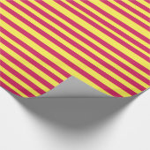 イエロー&ピンクストライプズ夏ムードラッピング紙 ラッピングペーパー (角)