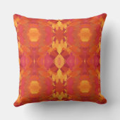 イエロー、ピンク、オレンジの万華鏡のように千変万化するパターン クッション (裏面)