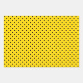 イエロー/ブラックのパターンのラッピング紙シートセット ラッピングペーパーシート (正面3)