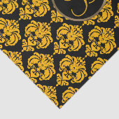 イエロー&ブラックグラムダマスクモノグラムレターイニシャル 薄葉紙 (詳細)