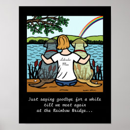 イエロー&ブラックラブラドールエンジェルスとママ3 ポスター