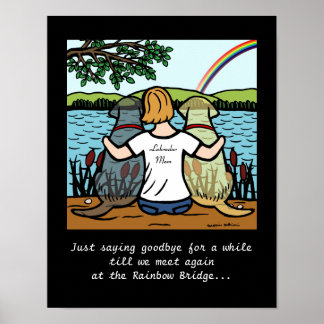 イエロー&ブラックラブラドールエンジェルスとママ3 ポスター