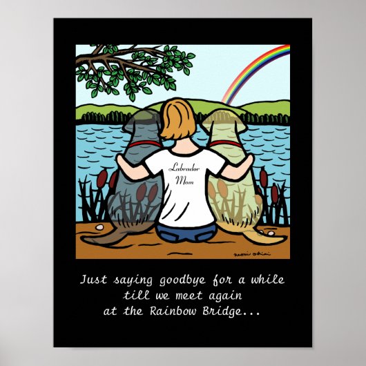 イエロー&ブラックラブラドールエンジェルスとママ3 ポスター (正面)