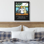 イエロー&ブラックラブラドールエンジェルズアンドママ3 Canvas キャンバスプリント (インサイチュ (寝室))