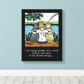 イエロー&ブラックラブラドールエンジェルズアンドママ3 Canvas キャンバスプリント (インサイチュ (ウッドフロア))