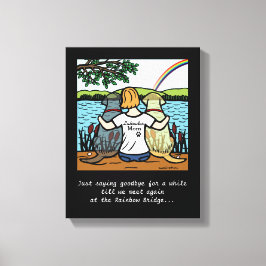 イエロー&ブラックラブラドールエンジェルズアンドママ3 Canvas キャンバスプリント