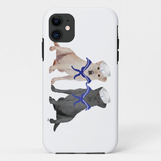 イエロー&ブラックラブラドールレトリバー Case-Mate iPhoneケース (裏面)