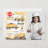 イエロー&ブラック建築フォト招待状 招待状 (正面)