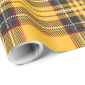 イエロー&ブラック格子光沢ラッピング紙 ラッピングペーパー (ロールコーナー)