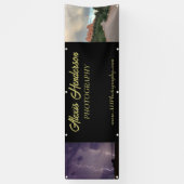 イエロー&ブラック2フォトビジネスブーステント 横断幕 (縦)