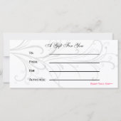 イエロー、ブラック、ホワイトのシックなギフト券 (裏面)