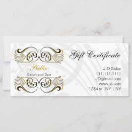 イエロー、ブラック、ホワイトのシックなギフト券