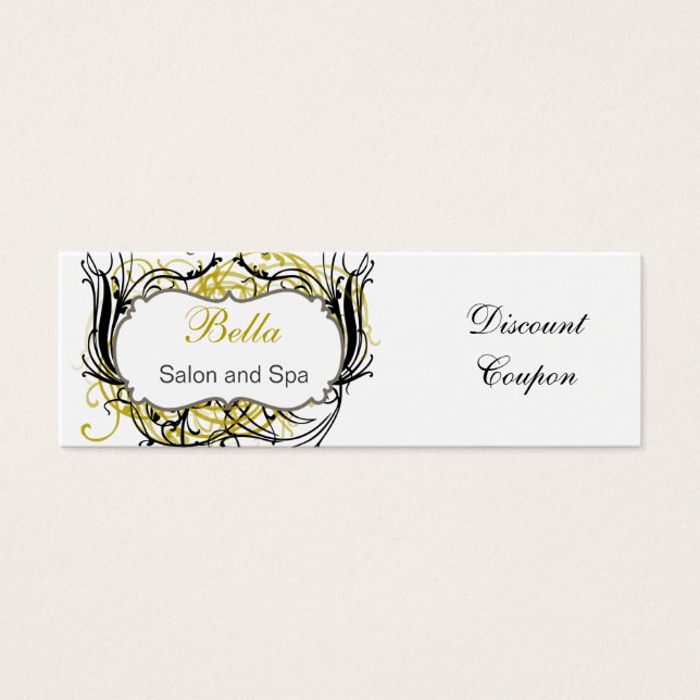 イエロー、ブラック、ホワイトのシック割引クーポン (正面)