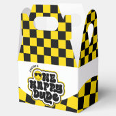 イエロー ブラック レトロ ワン ハッピー デュード 1歳の誕生日 フェイバーボックス (オープン)