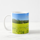 イエロー&ブルーのカントリーブリスカスタム- Mother's Day コーヒーマグカップ (左)