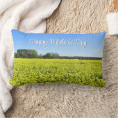 イエロー&ブルーのカントリーブリスカスタム- Mother's Day ランバークッション (ブランケット)