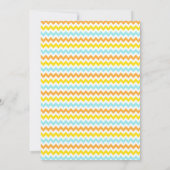 イエロー&ブルーゴムダッキー（アヒルちゃん）水玉模様ベビーシャワー サンキューカード (裏面)