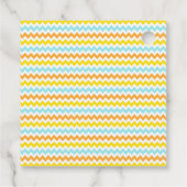 イエロー&ブルーゴムダッキー（アヒルちゃん）水玉模様ベビーシャワー フェイバータグ (裏面)