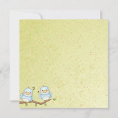 イエロー/ブルーバード誕生日招待状 招待状 (裏面)