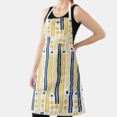 イエロー & ブルー アブストラクト エプロン (インサイチュ)